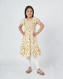 Eminent Girls Woven Frock - Fawn
