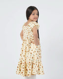 Eminent Girls Woven Frock - Fawn