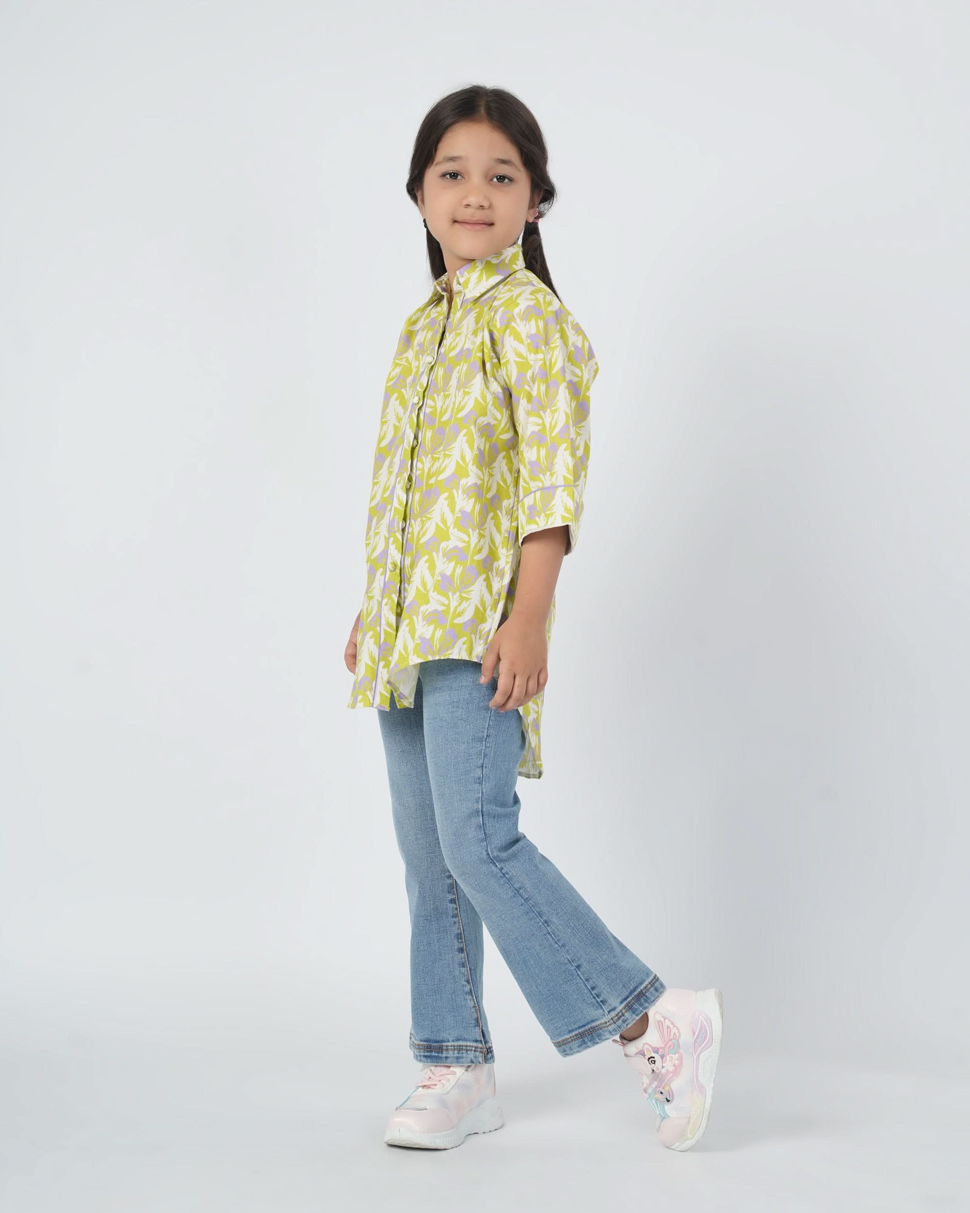 Eminent Girls Woven Full Sleeves Top