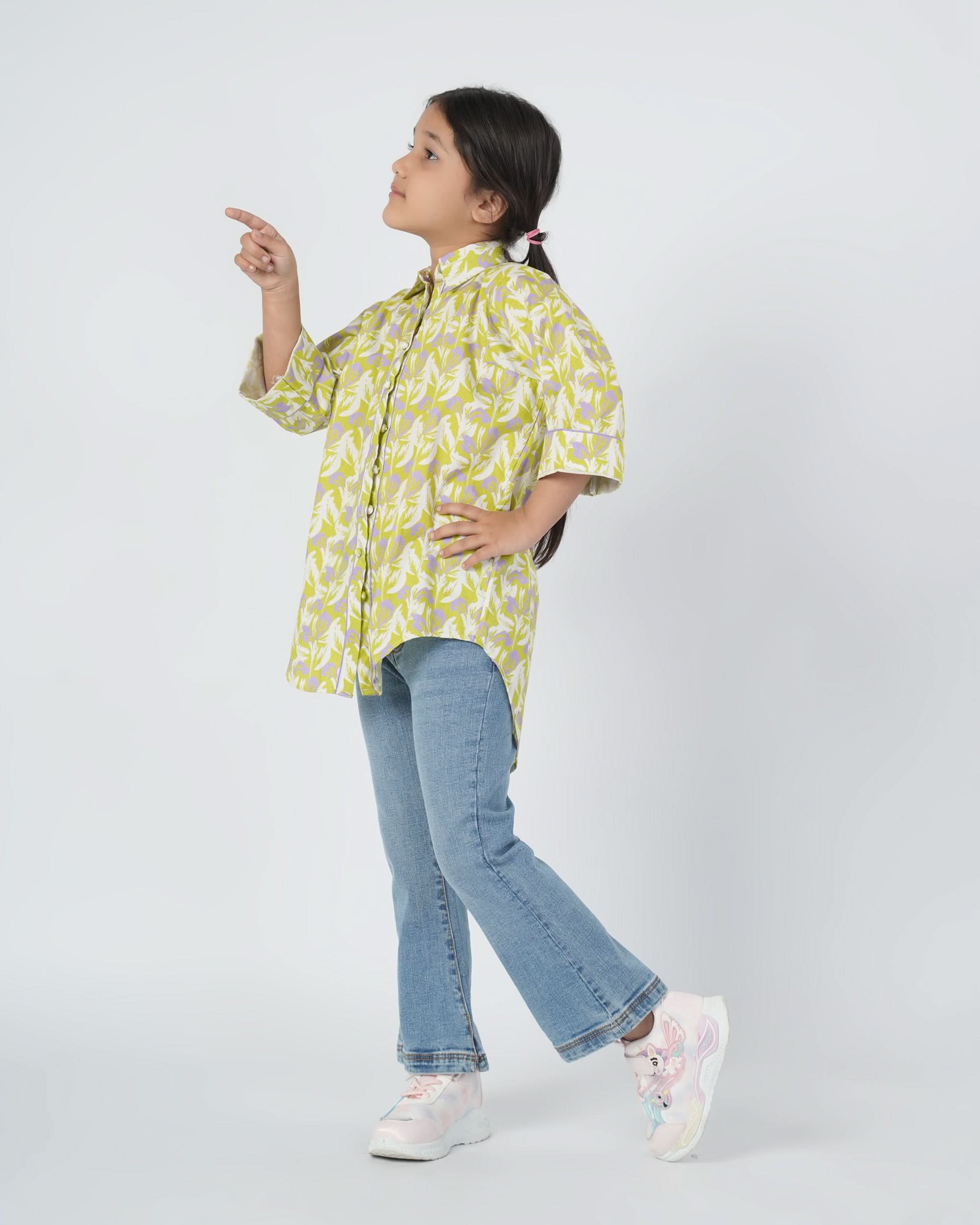 Eminent Girls Woven Full Sleeves Top