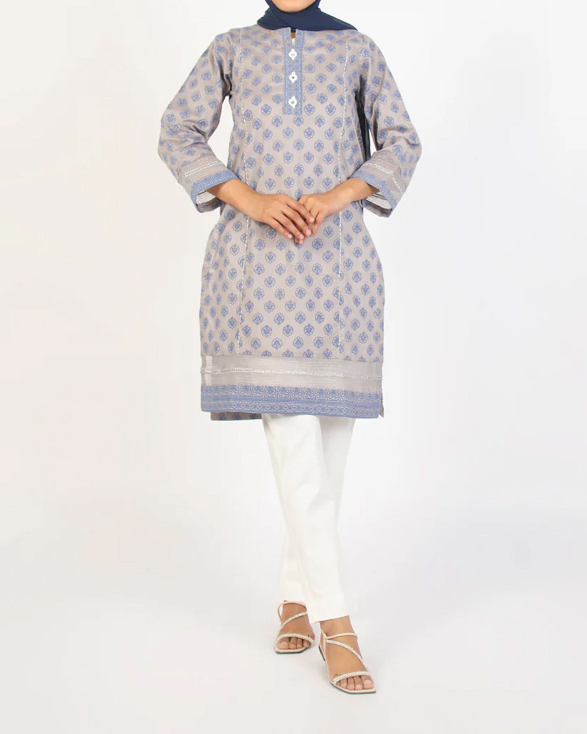 Eminent Women's Printed Kurti - Grey