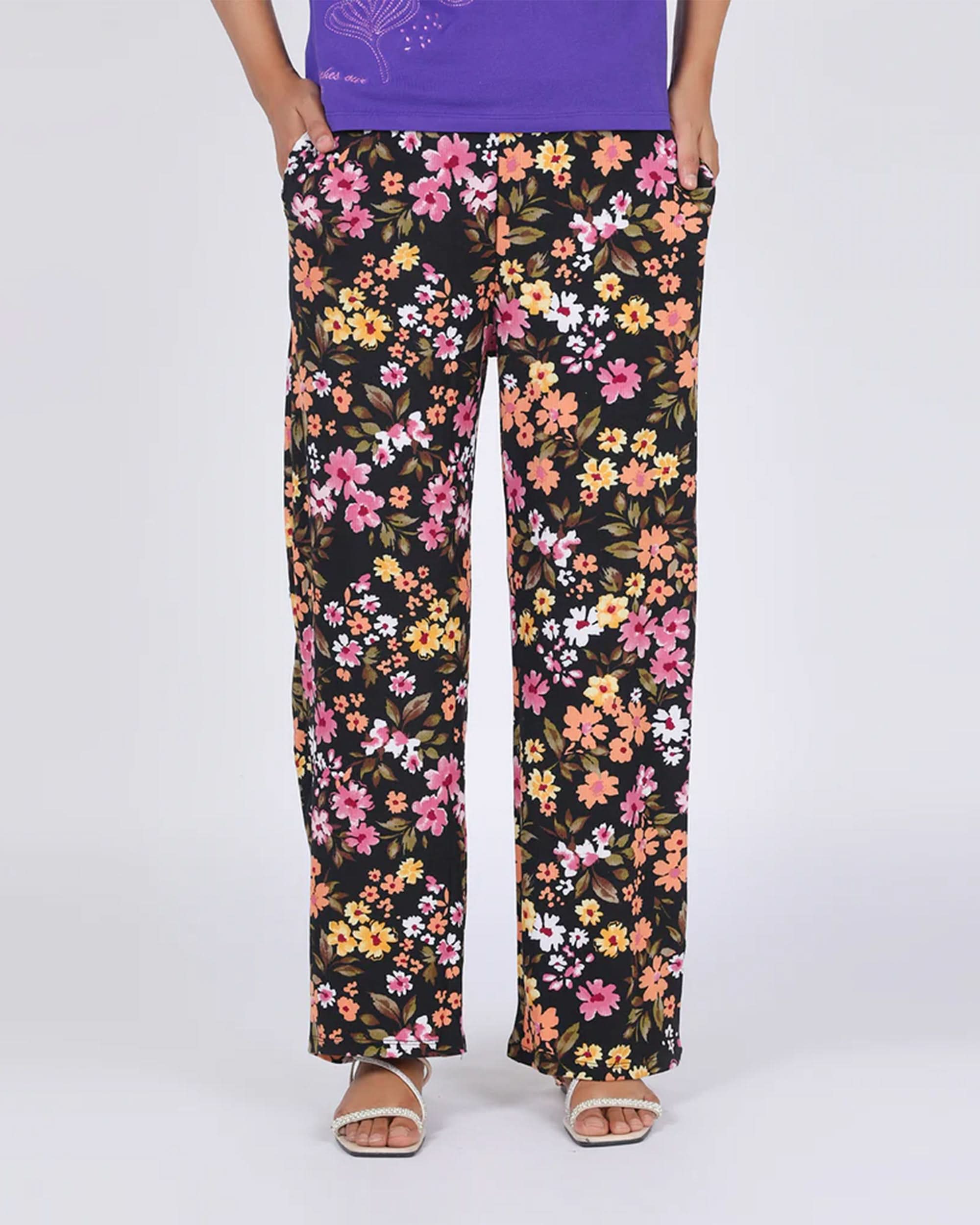 Eminent Women's Printed Trouser - Black