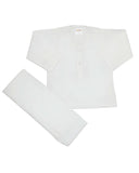 Newborn Girls Magzi Gala Kurta Shalwar - White