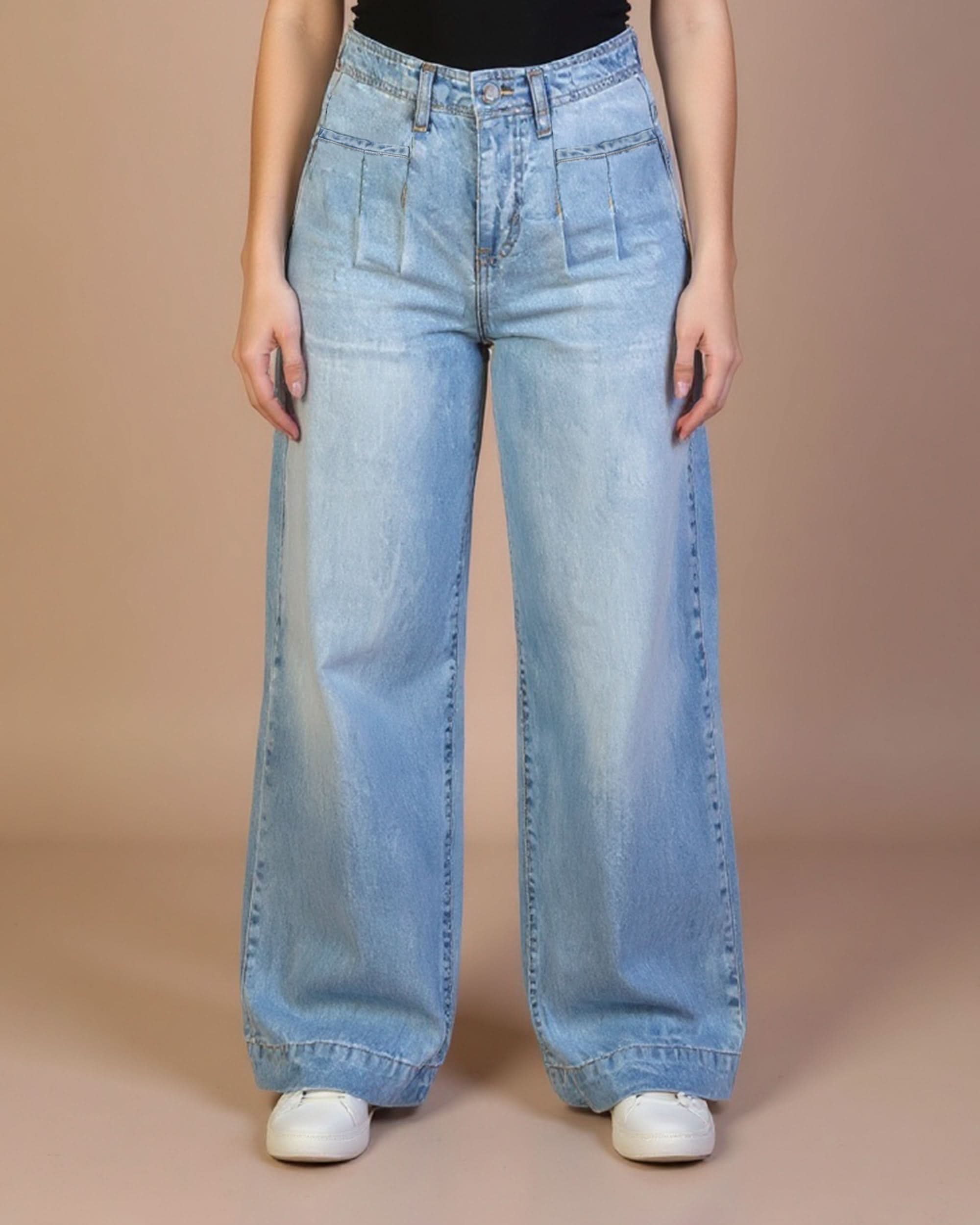 Eminent Women's Palazzo Fit Denim Pant