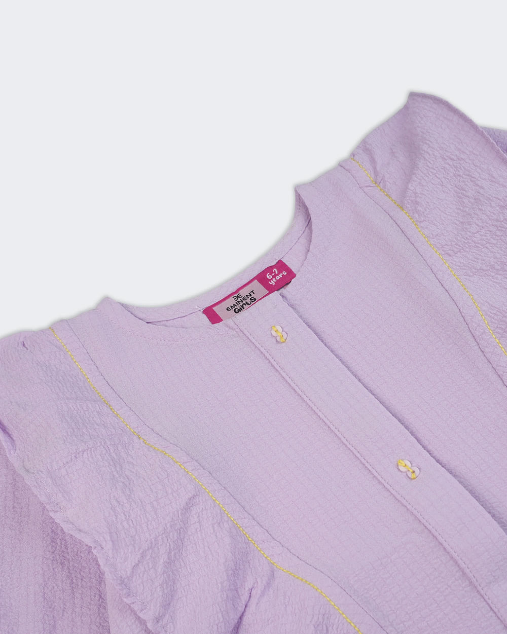 Eminent Girls Solid Seersucker Top