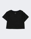 Eminent Girls Textured Solid T-Shirt