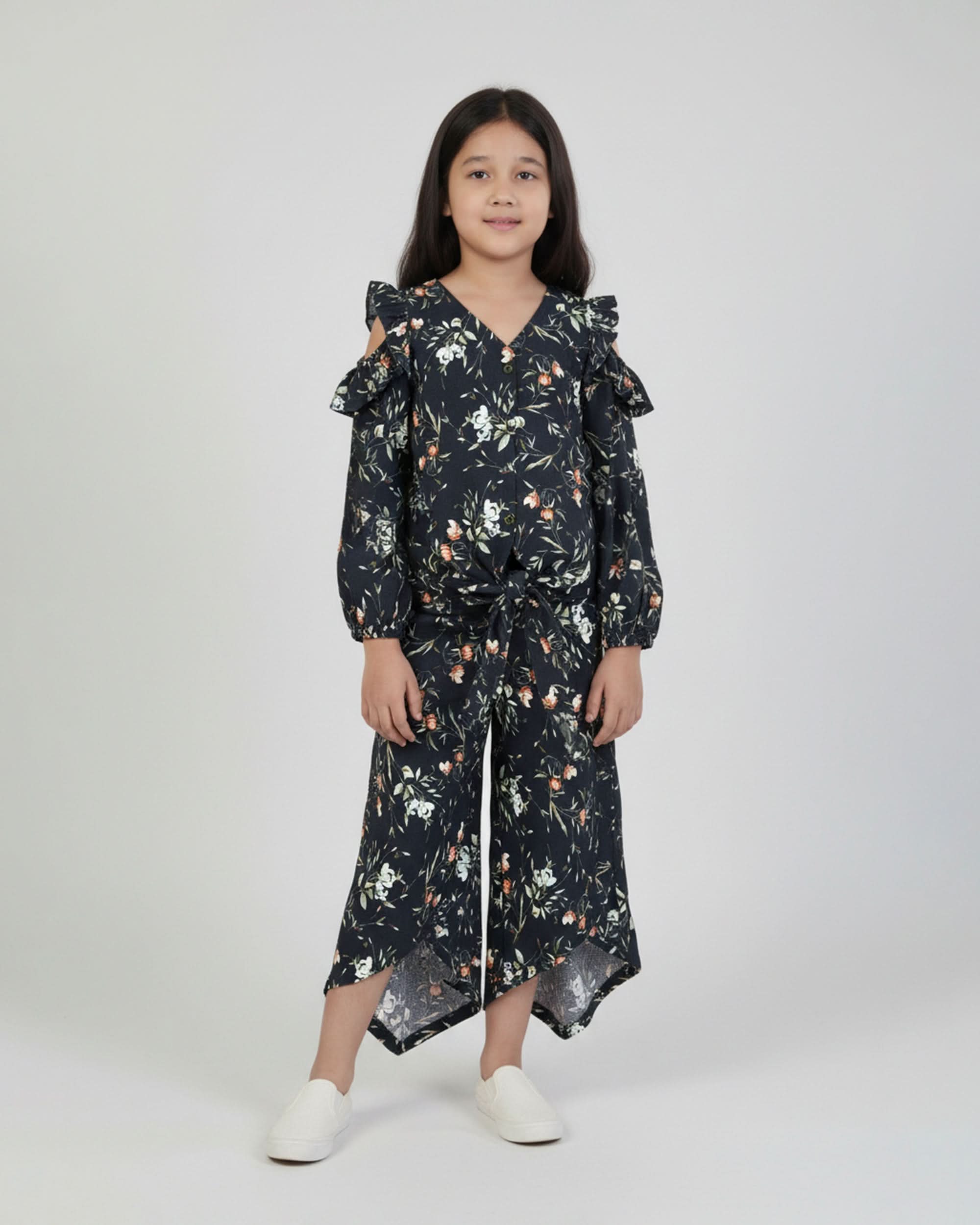 Eminent Girls Textured Printed Co-Ord Set