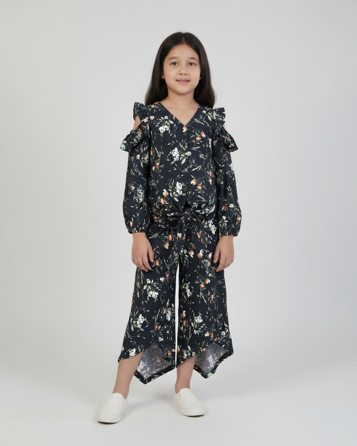 Eminent Girls Textured Printed Co-Ord Set
