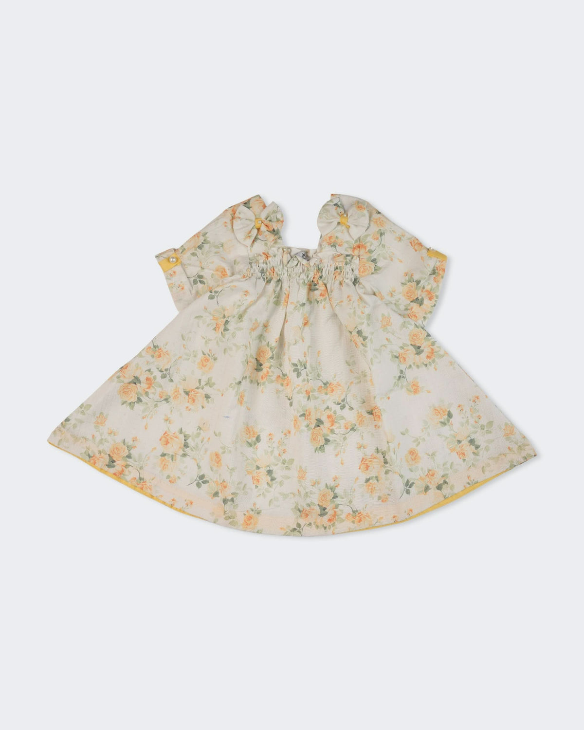Eminent Newborn Girls Printed Textured Frock