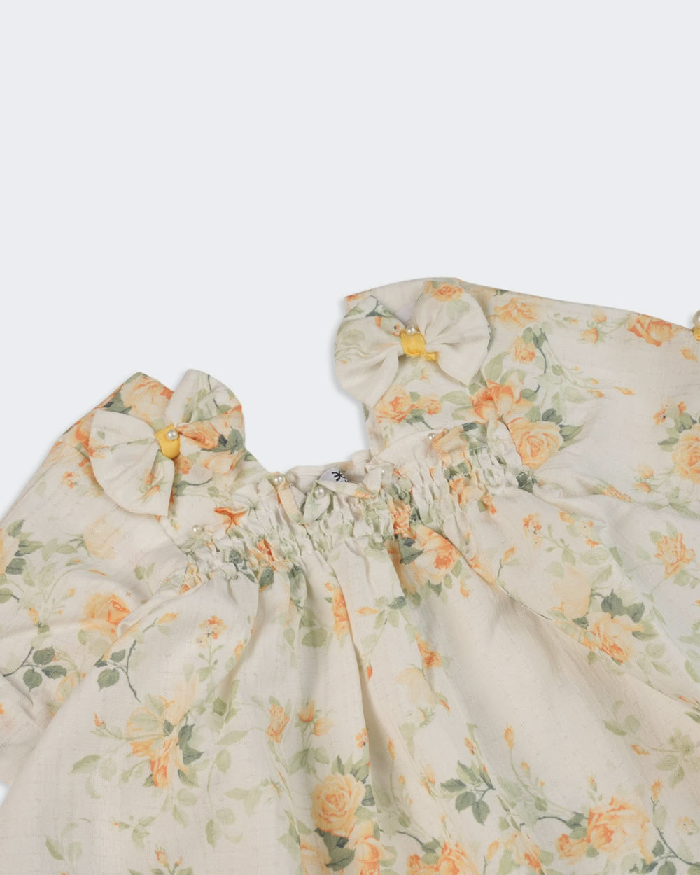 Eminent Newborn Girls Printed Textured Frock