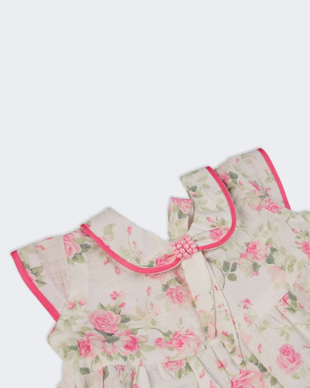 Eminent Newborn Girls Printed Silk Frock