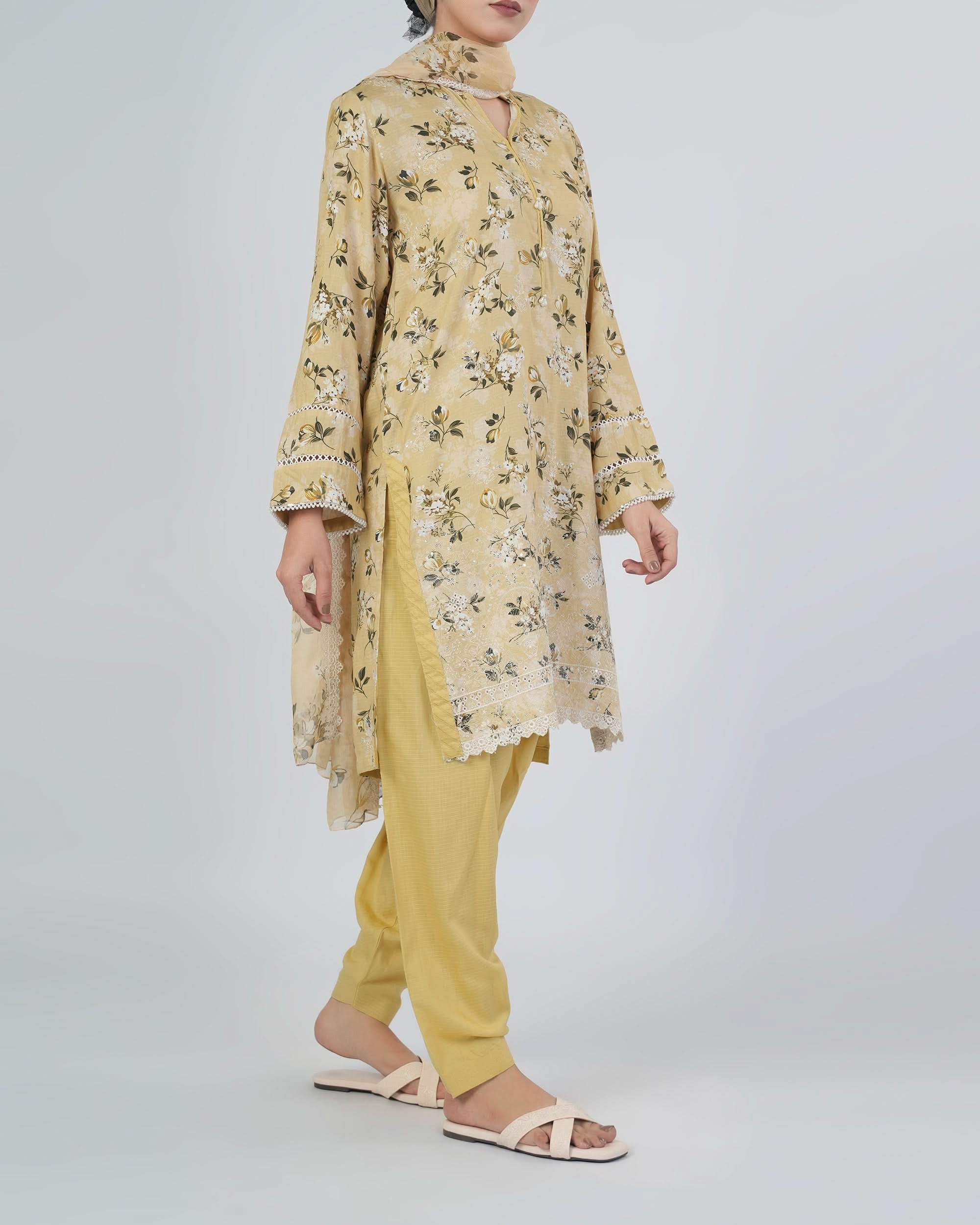 Eminent Women'S Printed Embroidered 3Pcs Suits