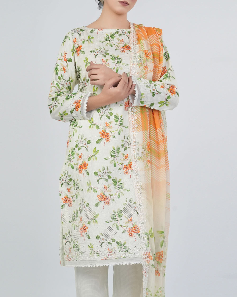 Eminent Women'S Printed Embroidered 3Pcs Suits