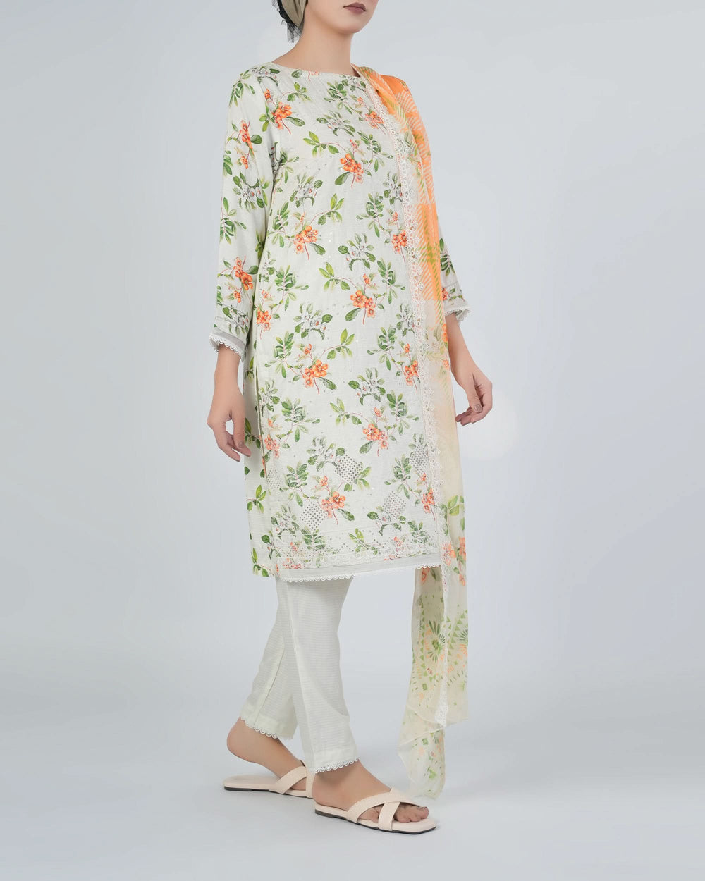 Eminent Women'S Printed Embroidered 3Pcs Suits