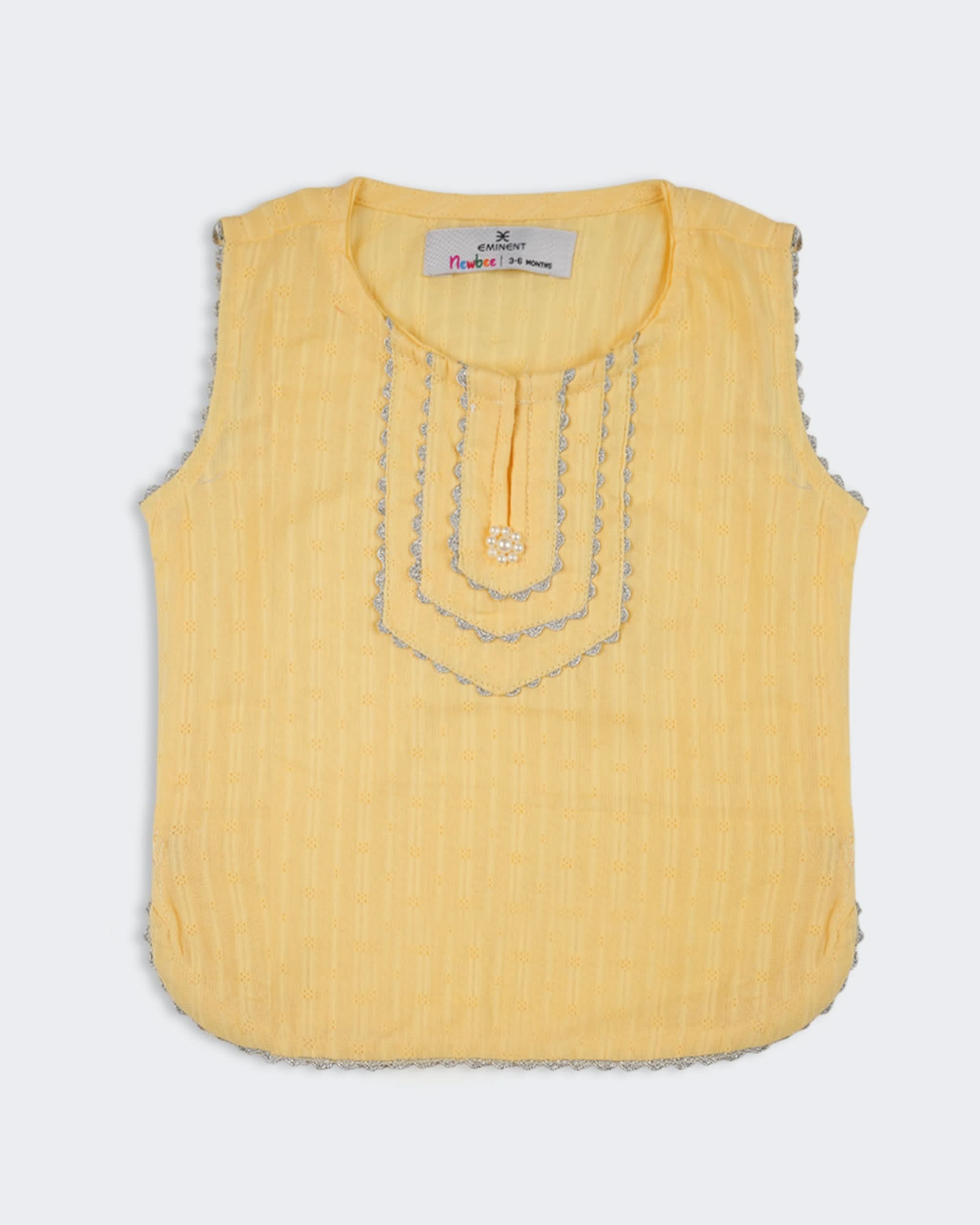 Eminent Newborn Girls Solid Jacquard 2 Pcs Suit