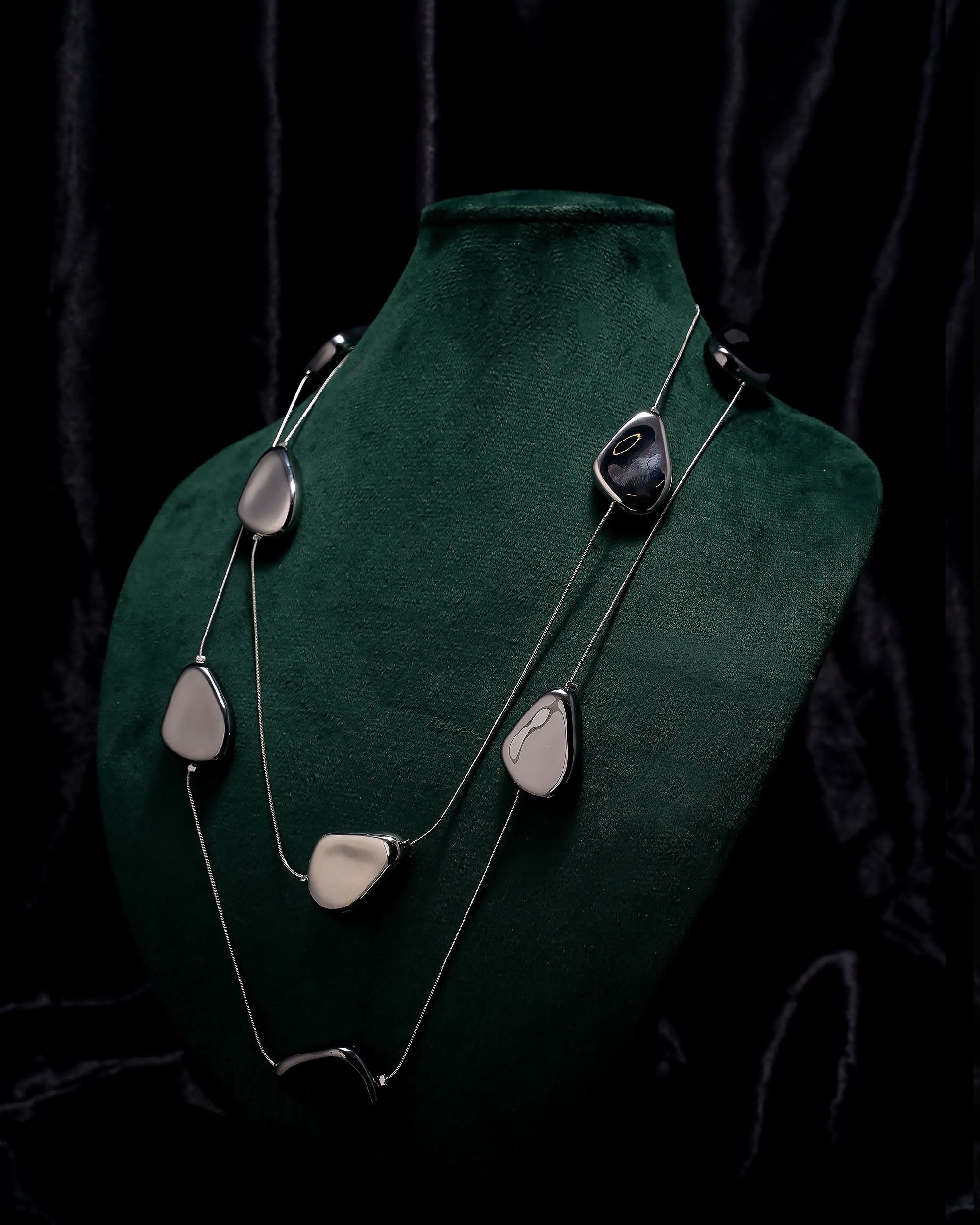 Eminent Midnight Stone Layered Necklace