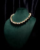 Eminent Golden Pearl Bead Necklace