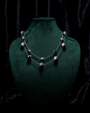 Eminent Silver Prism Layered Necklace