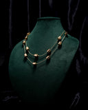 Eminent Golden Blossoms Layered Necklace