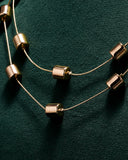 Eminent Golden Blossoms Layered Necklace