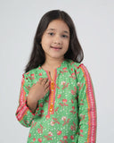 Eminent Girls Printed Shalwar Suit - Green