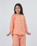 Eminent Girls Solid Seersucker Co-Ord Set