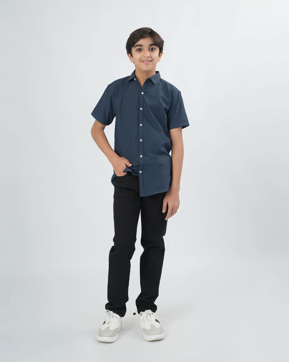 Eminent Boys Solid Poly Viscose Shirt