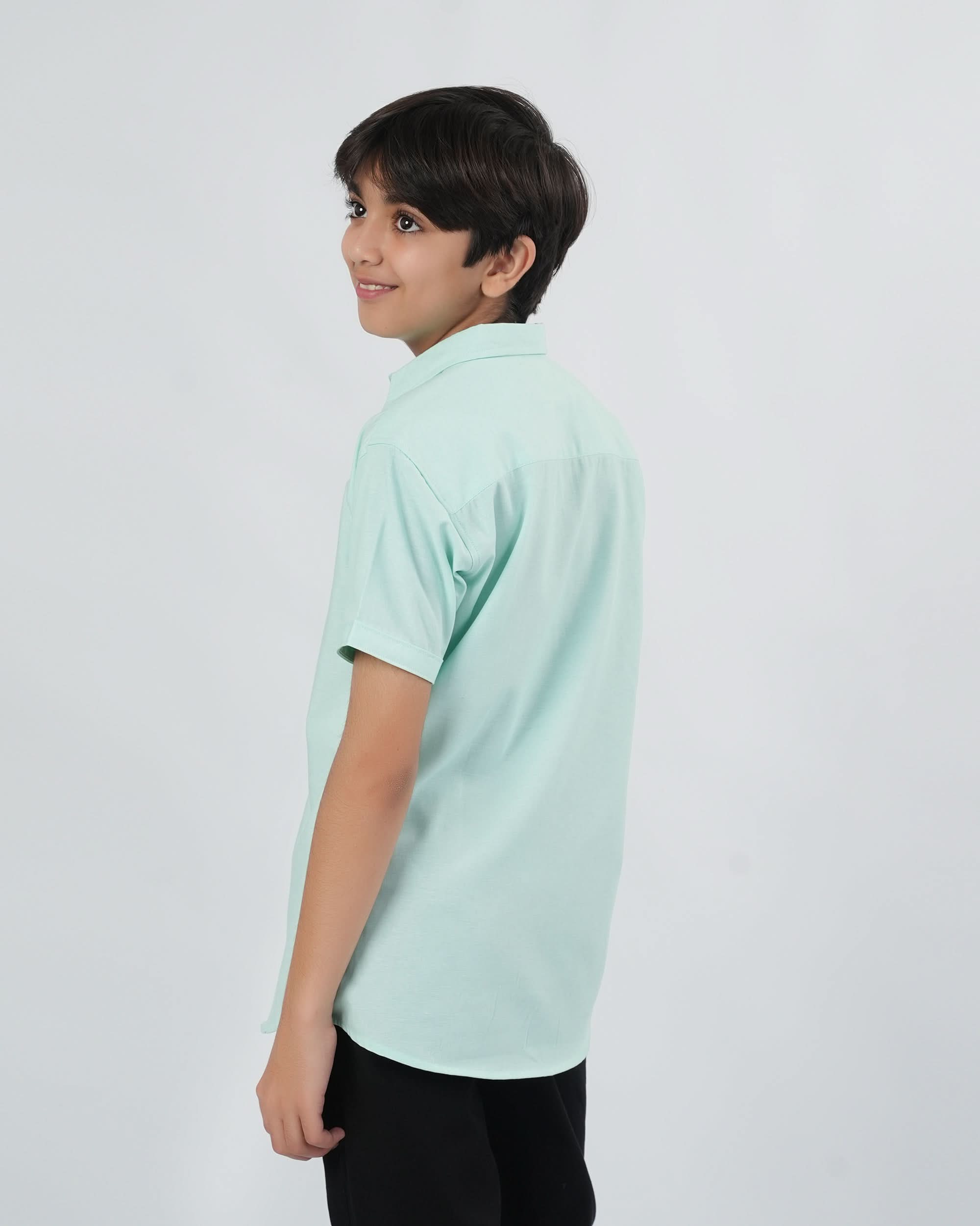 Eminent Boys Solid Poly Viscose Shirt