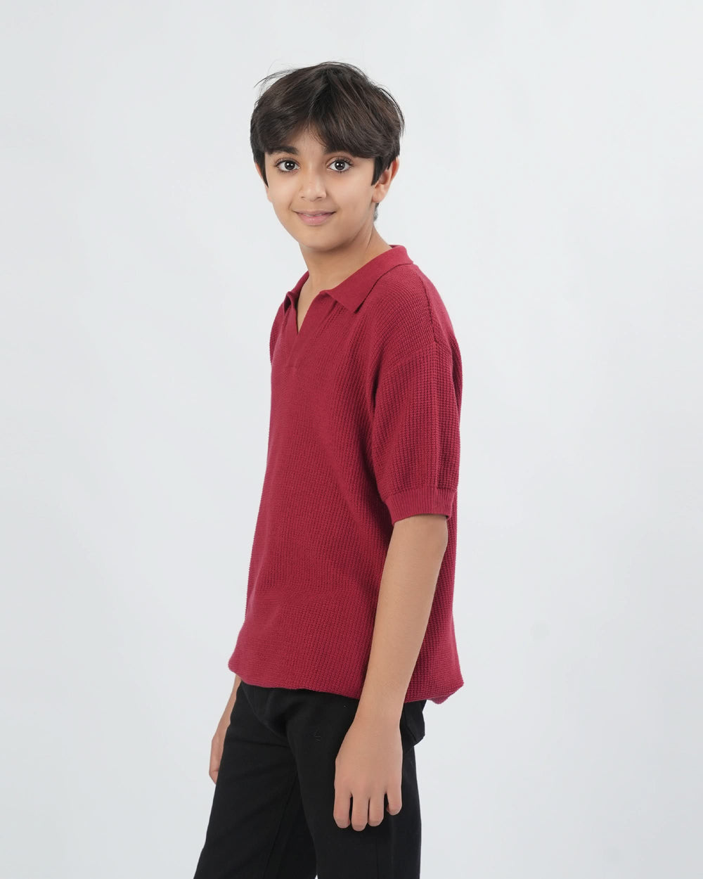 Eminent Boys Plain Acrylic Polo Sweater