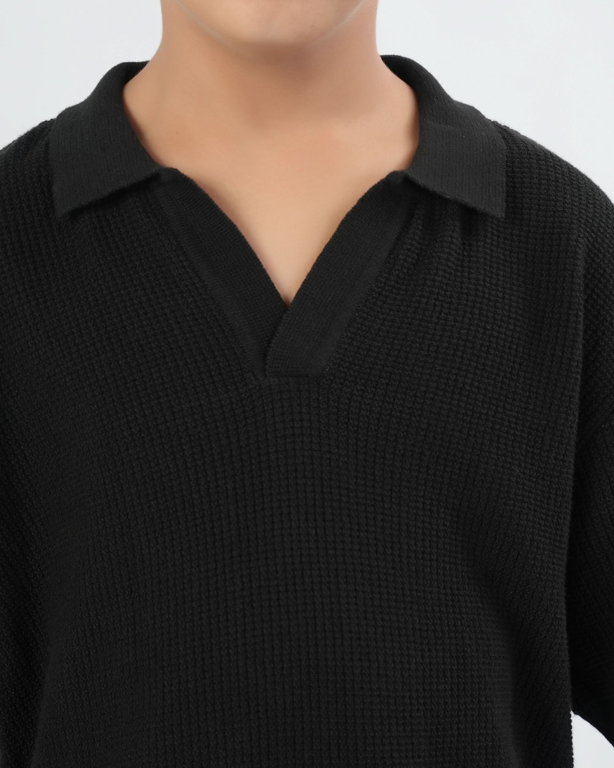 Eminent Boys Plain Acrylic Polo Sweater