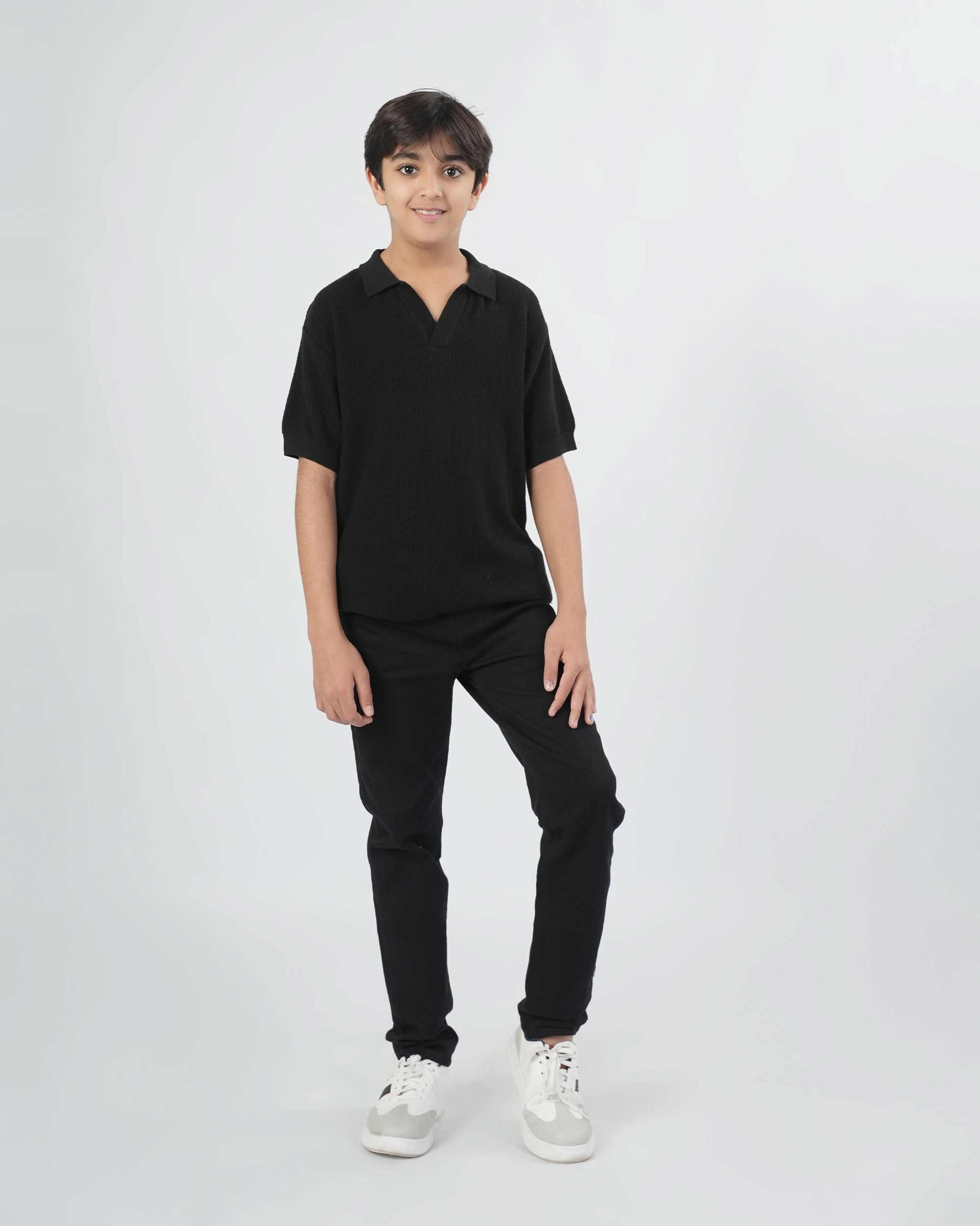 Eminent Boys Plain Acrylic Polo Sweater