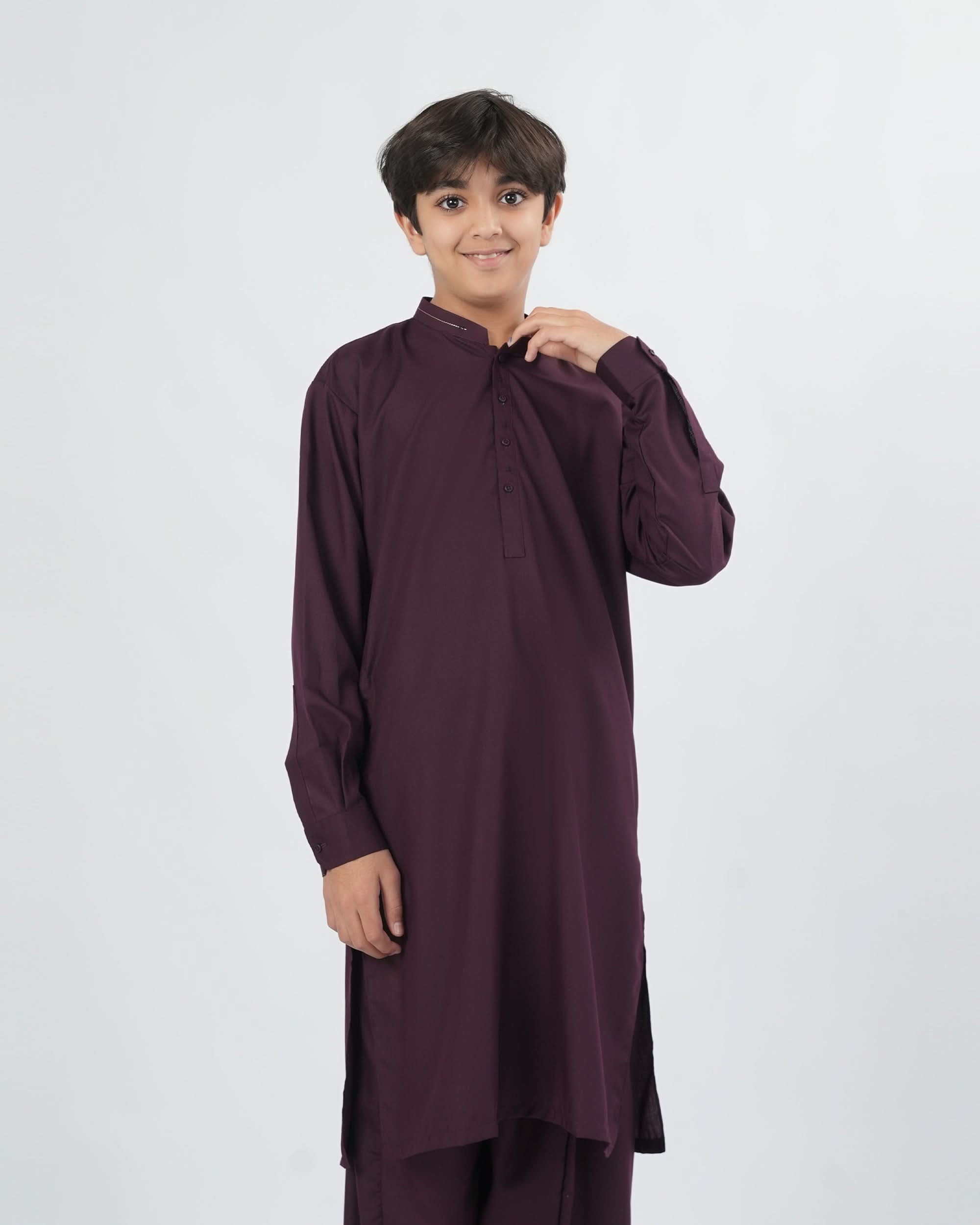 Eminent Boys Solid Dobby Shalwar Kameez
