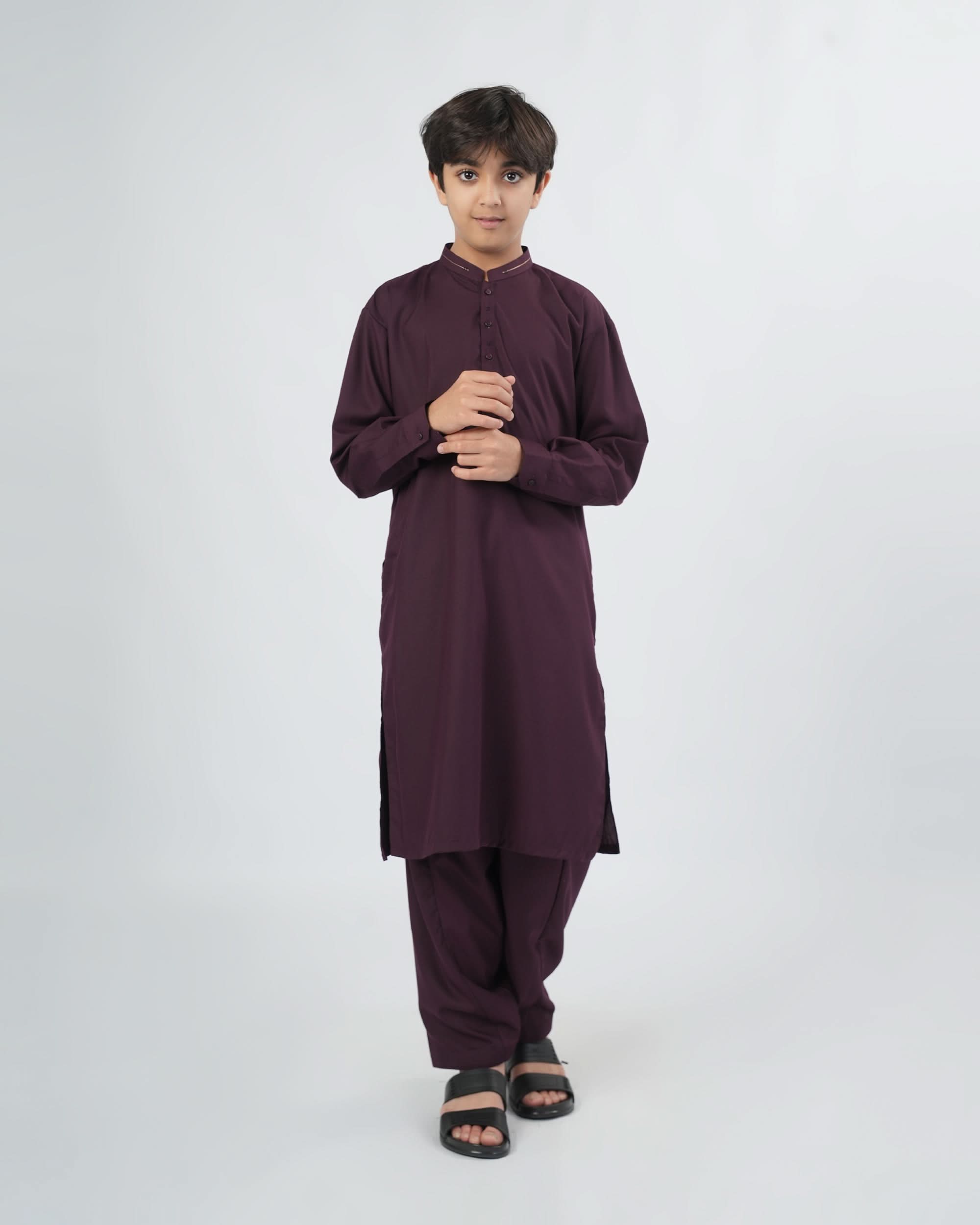 Eminent Boys Solid Dobby Shalwar Kameez