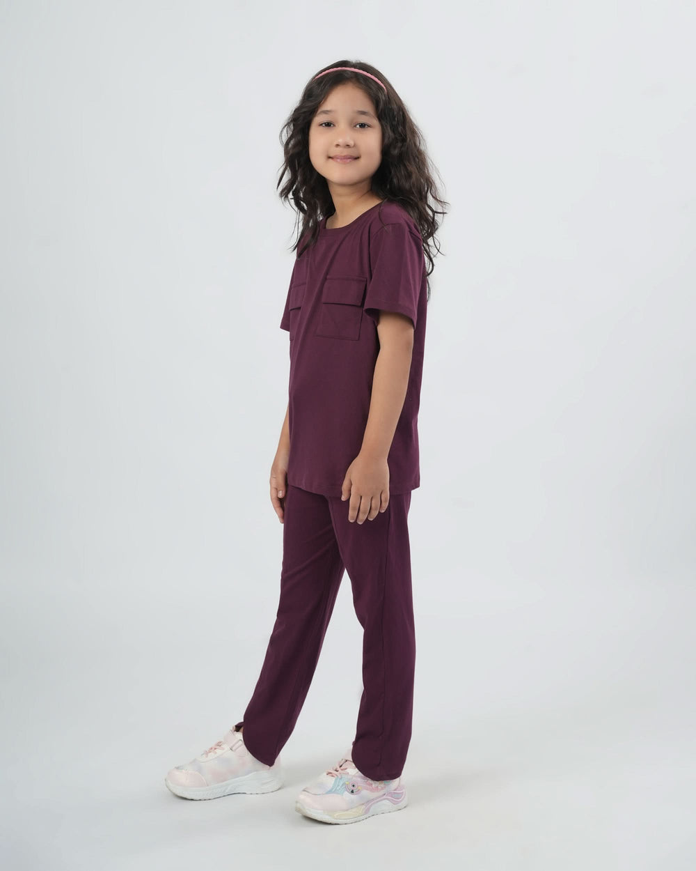 Eminent Girls Co-Ord Set - Maroon