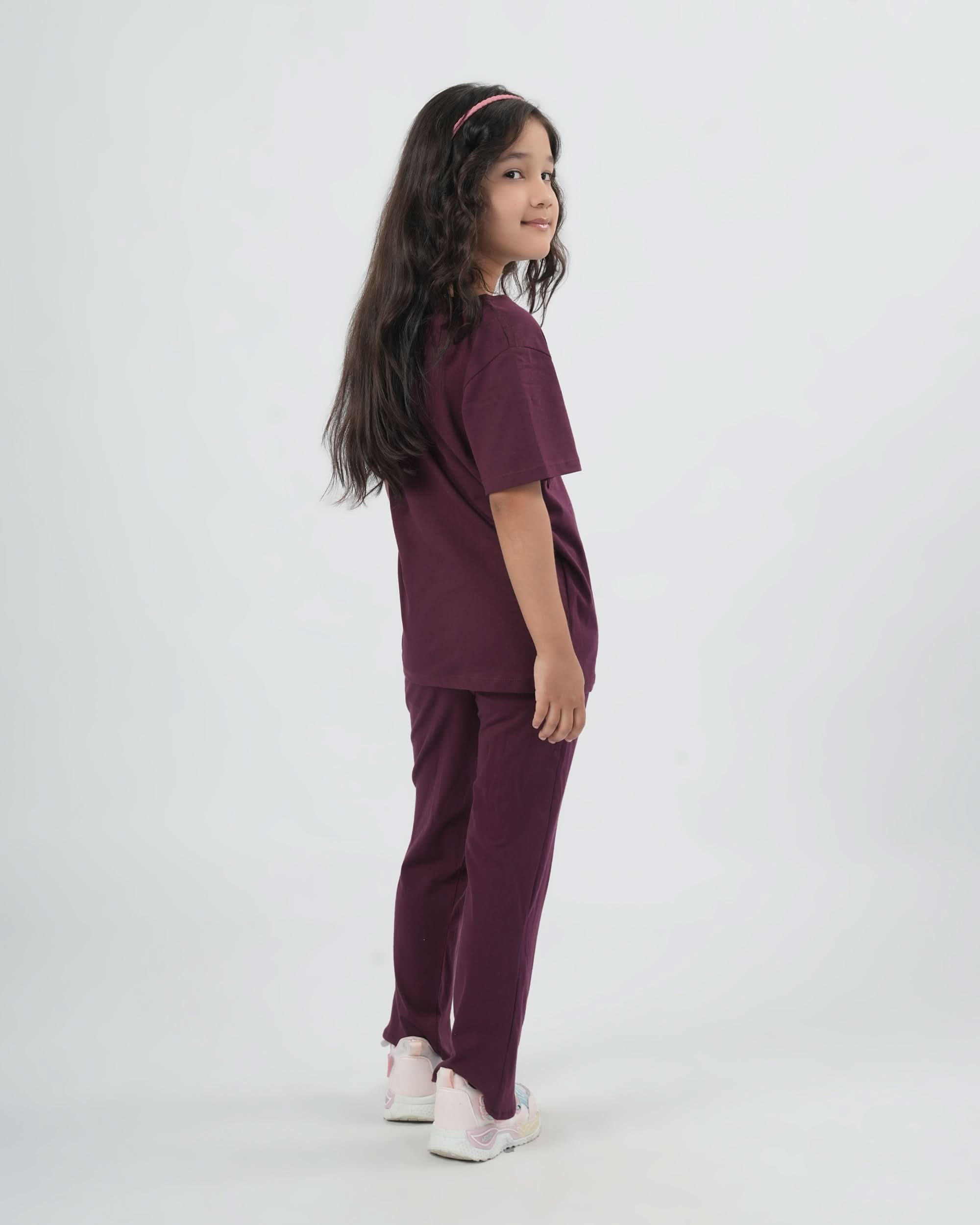 Eminent Girls Co-Ord Set - Maroon