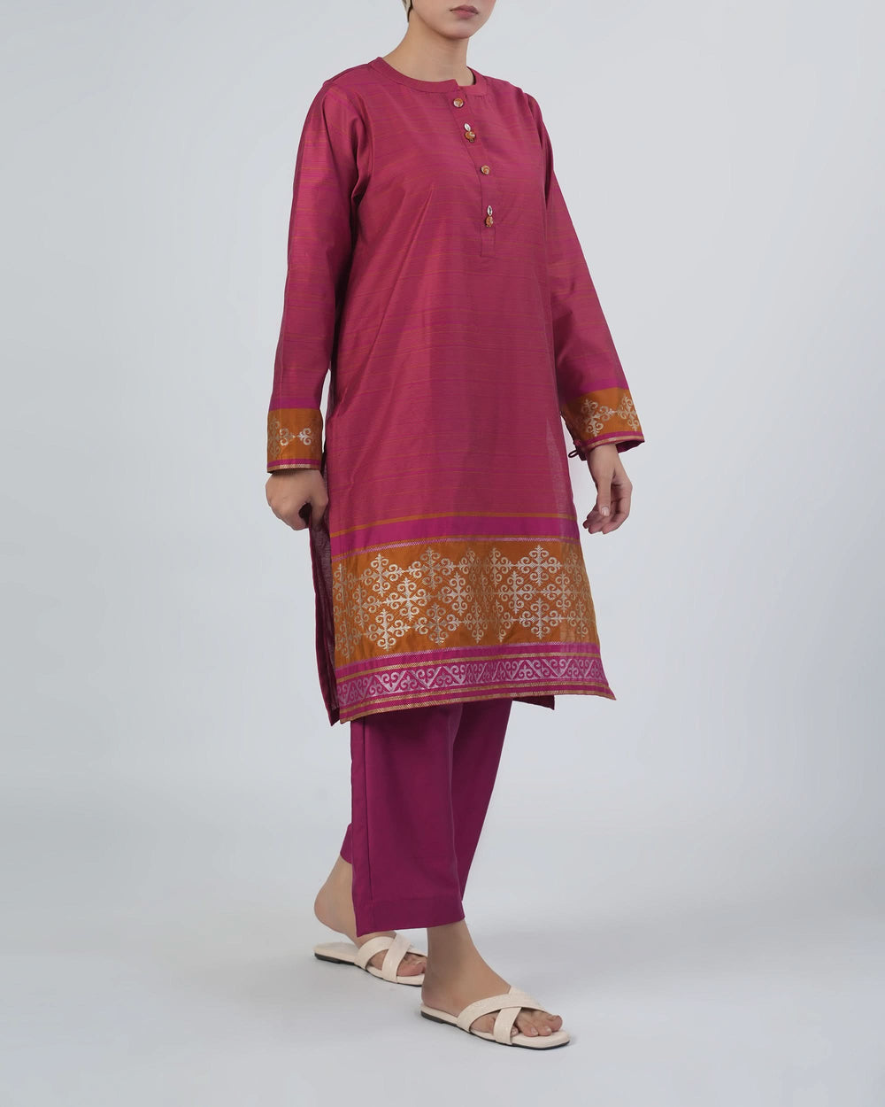Eminent Women’s Yarn Dyed Cotton Silk 2Pcs Suit