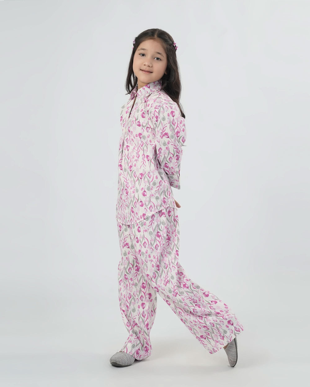 Eminent Girls Solid Cotton Co-Ord Set