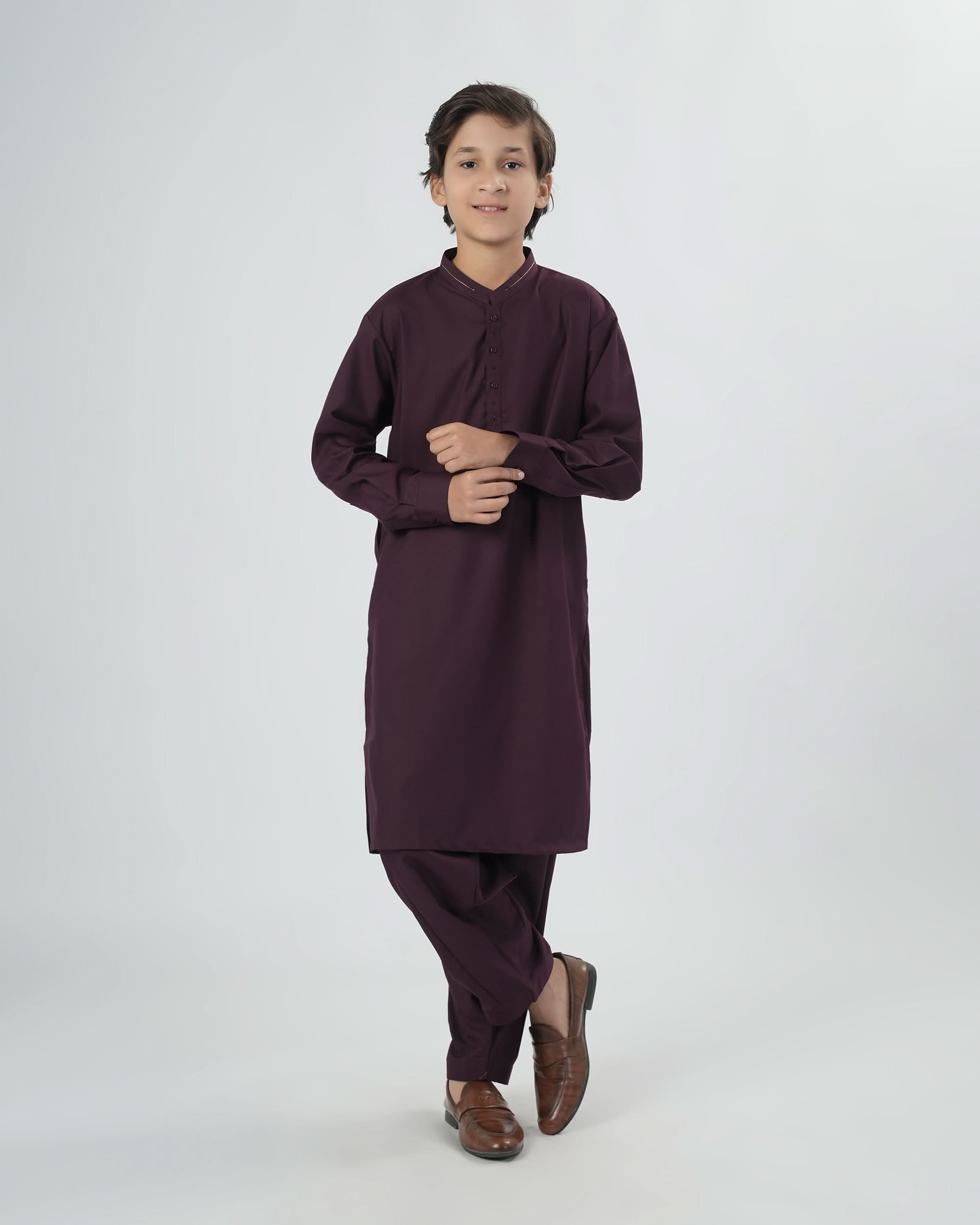 Eminent Boys Solid Dobby Shalwar Kameez