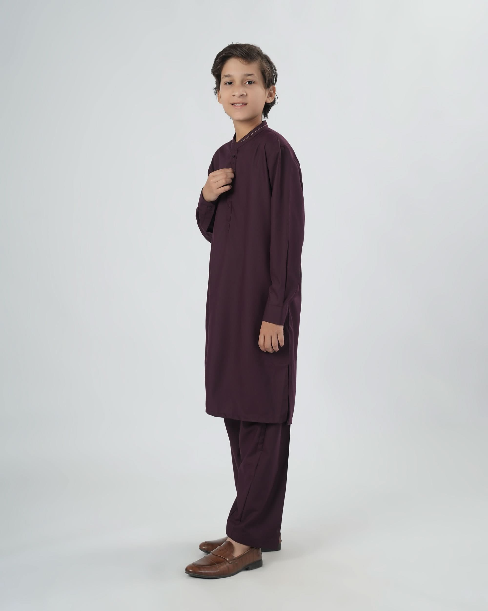 Eminent Boys Solid Dobby Shalwar Kameez