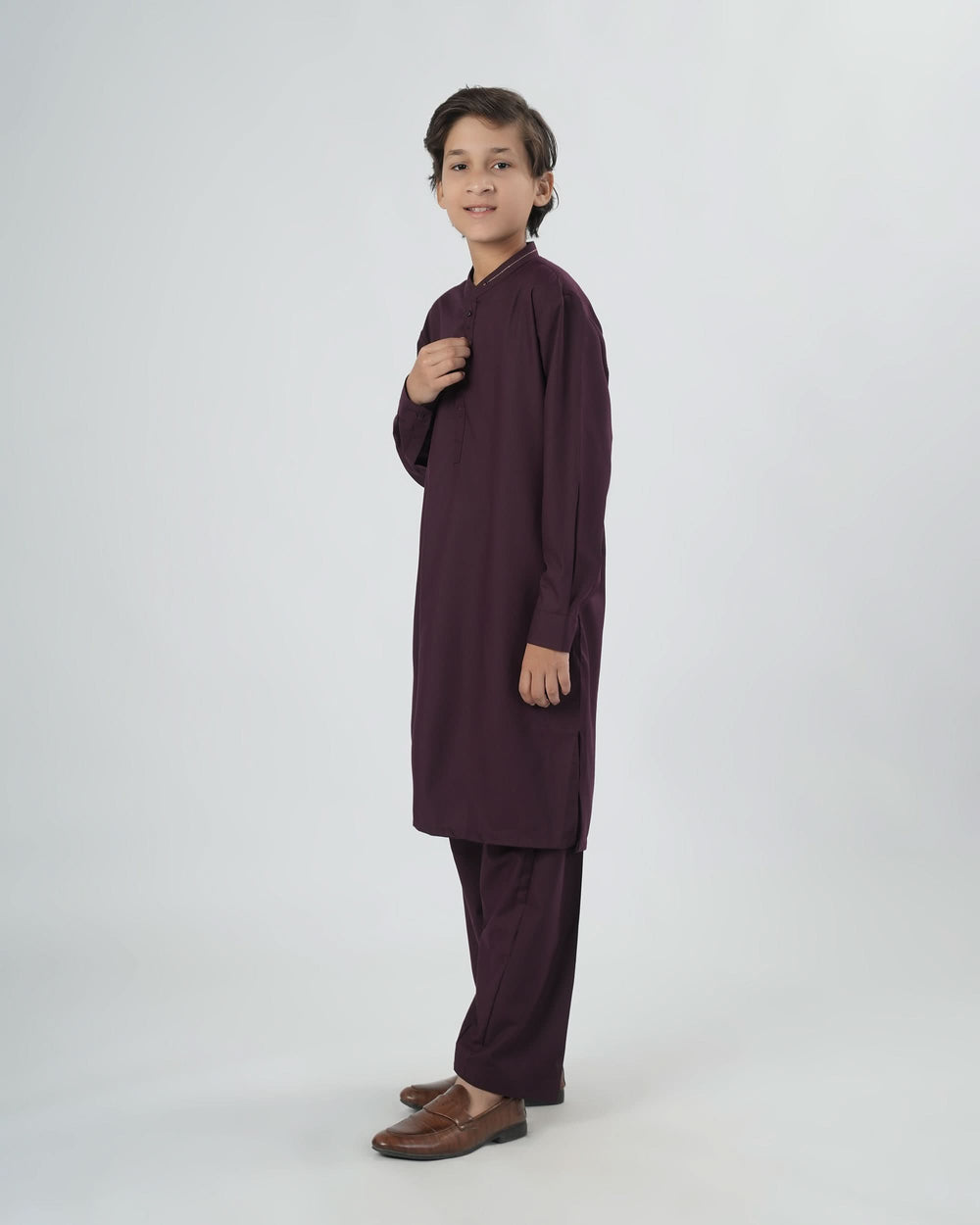Eminent Boys Solid Dobby Shalwar Kameez