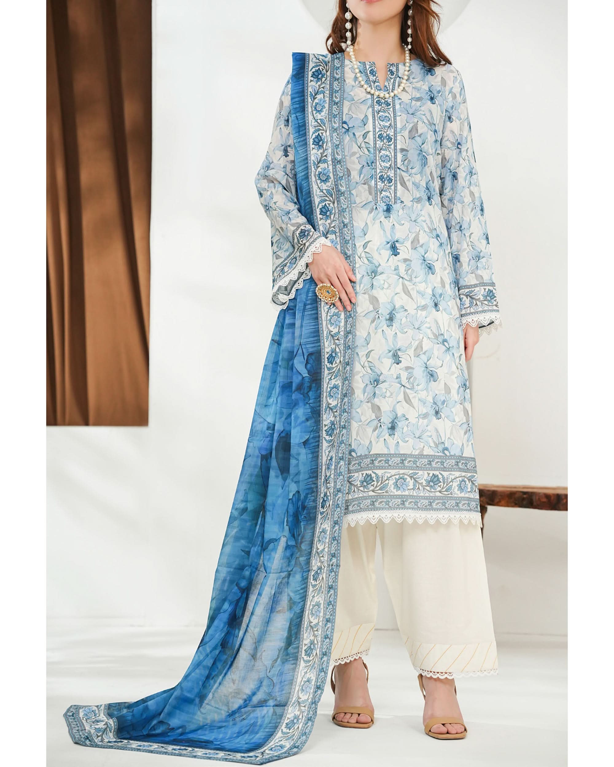 MISRI Lawn Printed 3-Piece Suit By VS Textile V-3