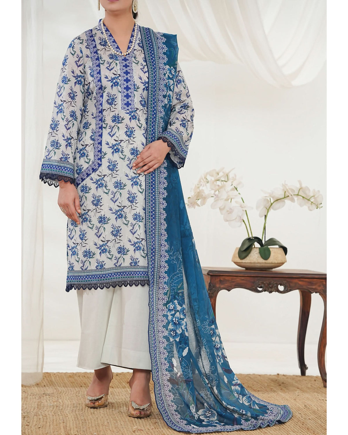 MISRI Lawn Printed 3-Piece Suit By VS Textile V-2