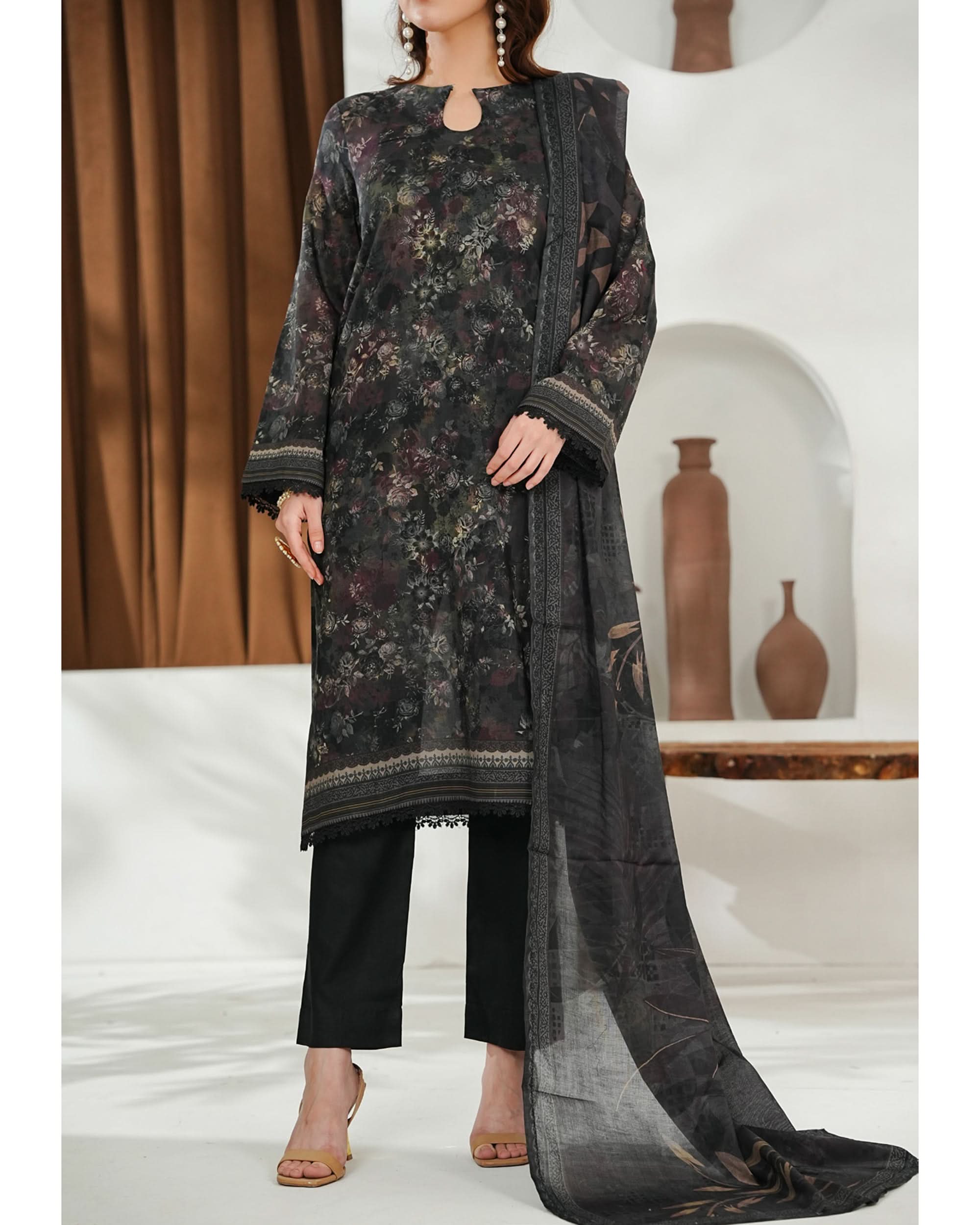 MISRI Lawn Printed 3-Piece Suit By VS Textile V-1