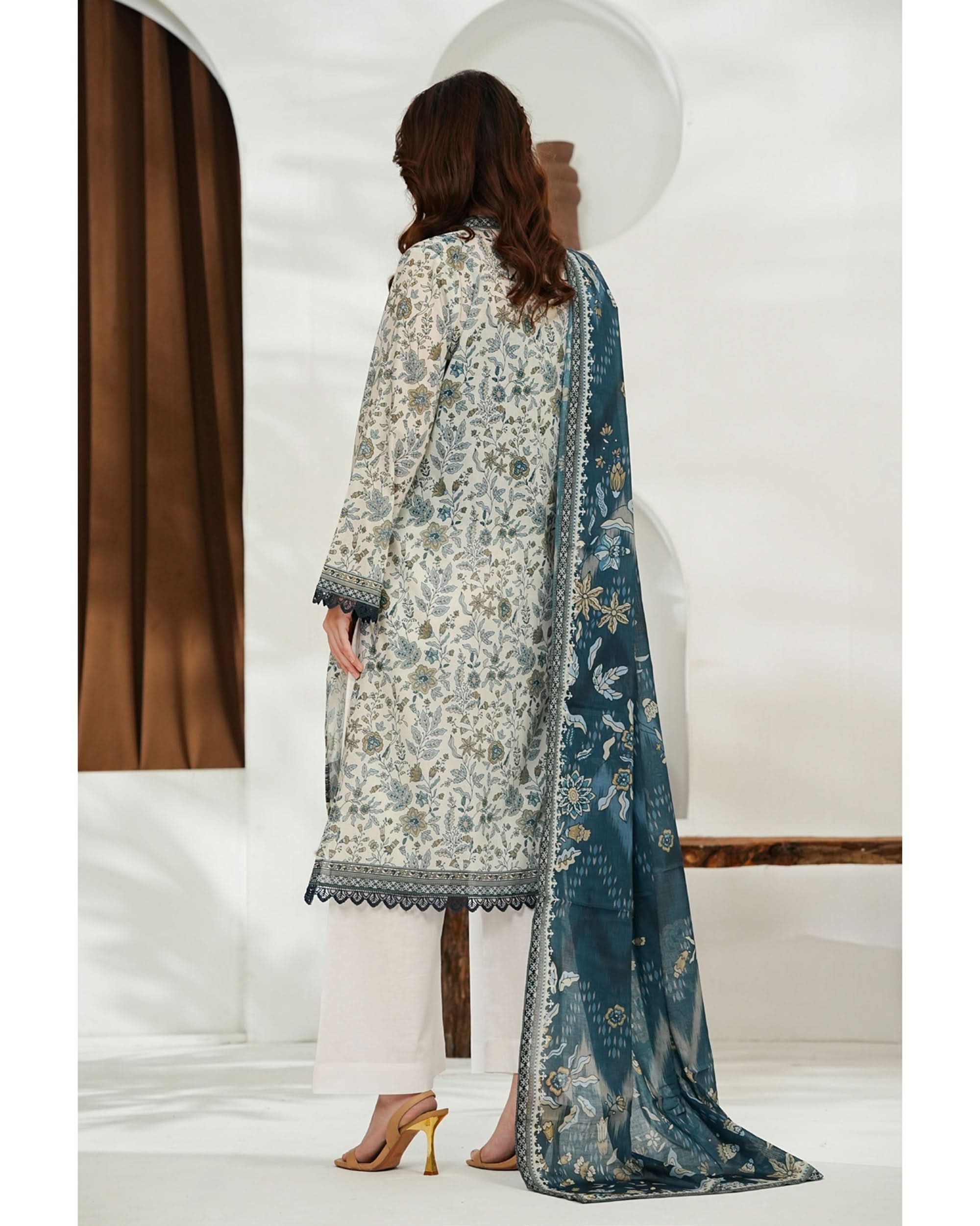 MISRI Lawn Printed 3-Piece Suit By VS Textile V-1