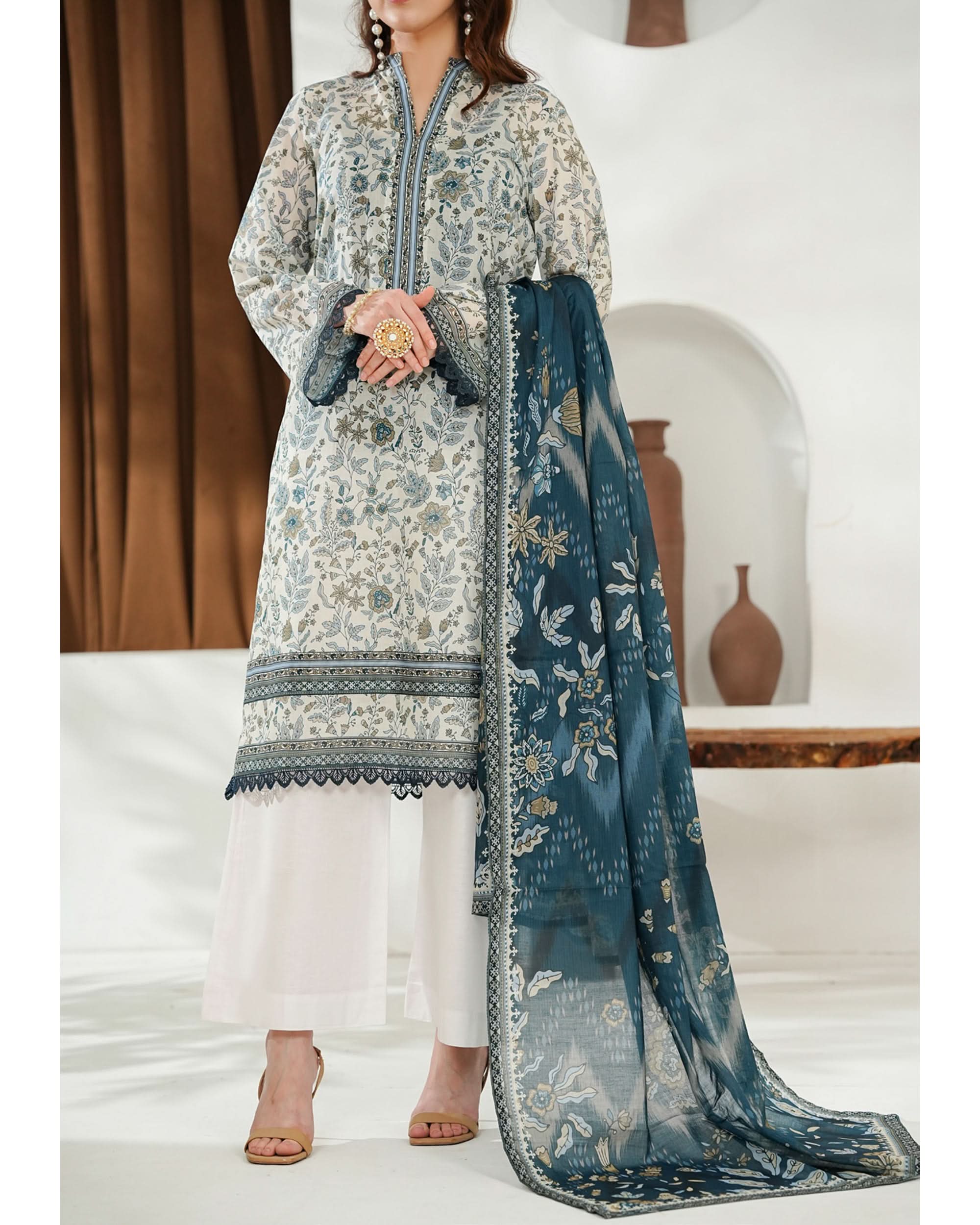 MISRI Lawn Printed 3-Piece Suit By VS Textile V-1