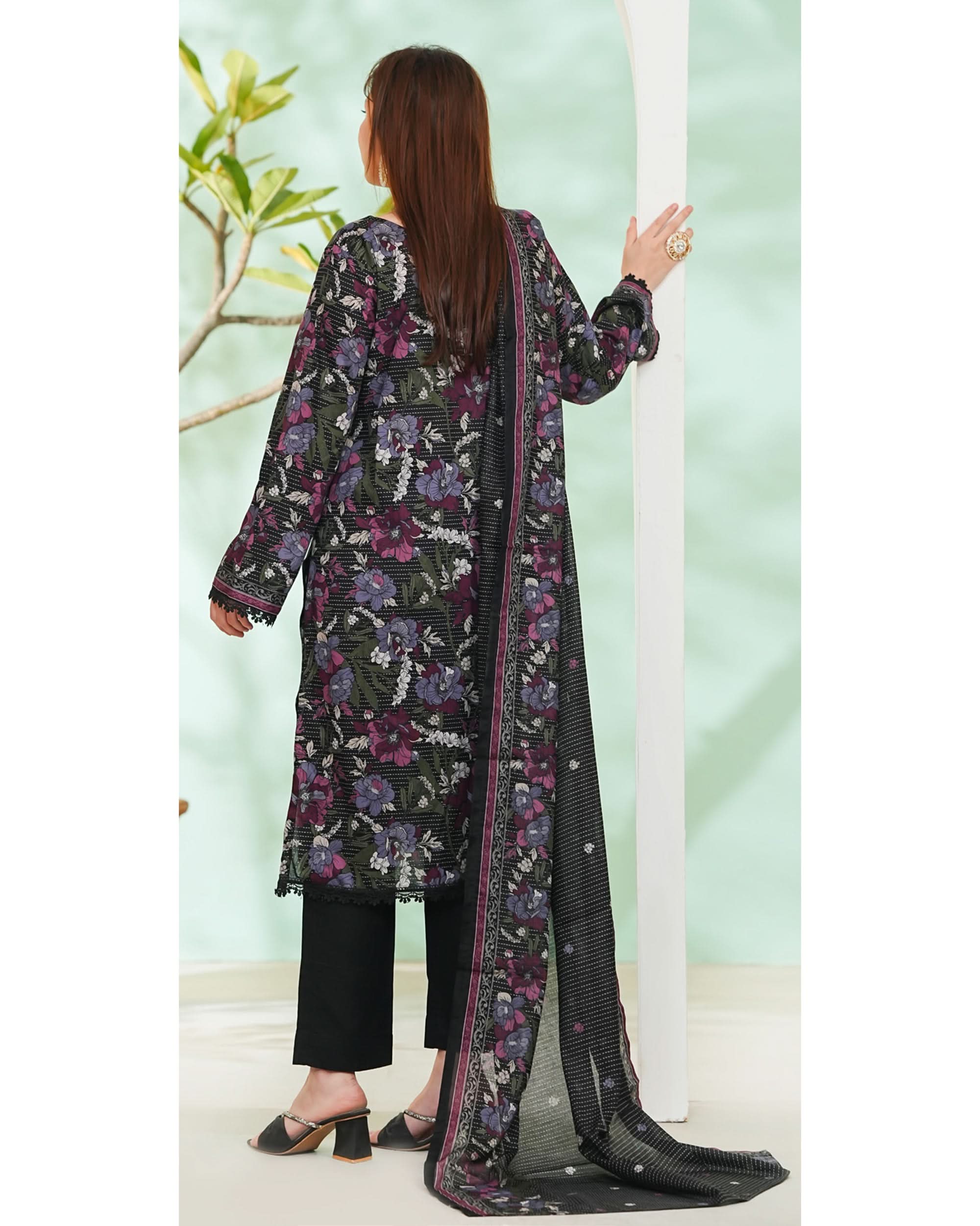 DAMAN By Vs Textile Exclusive Lawn Printed 3-PCS Unstiched Suit - 802