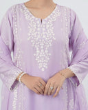 Valuables Women Chiffon Embroidered 3-Piece Suit