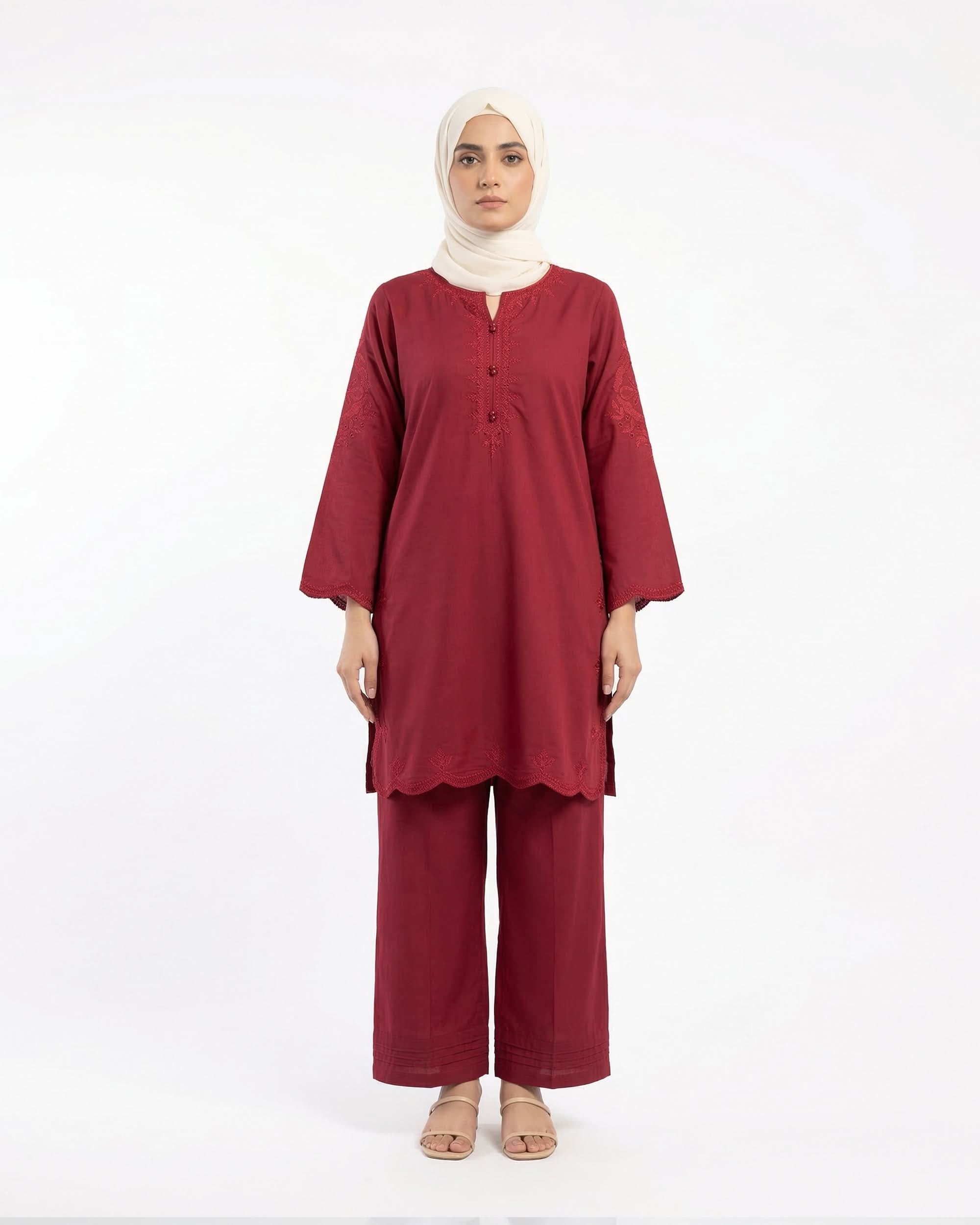 Valuables Women’s Embroidered 2Pcs Suit
