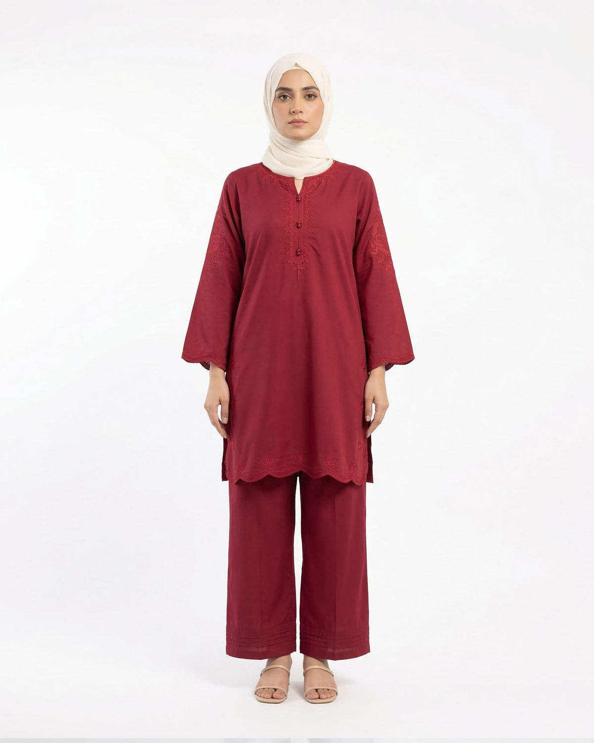 Valuables Women’s Embroidered 2Pcs Suit