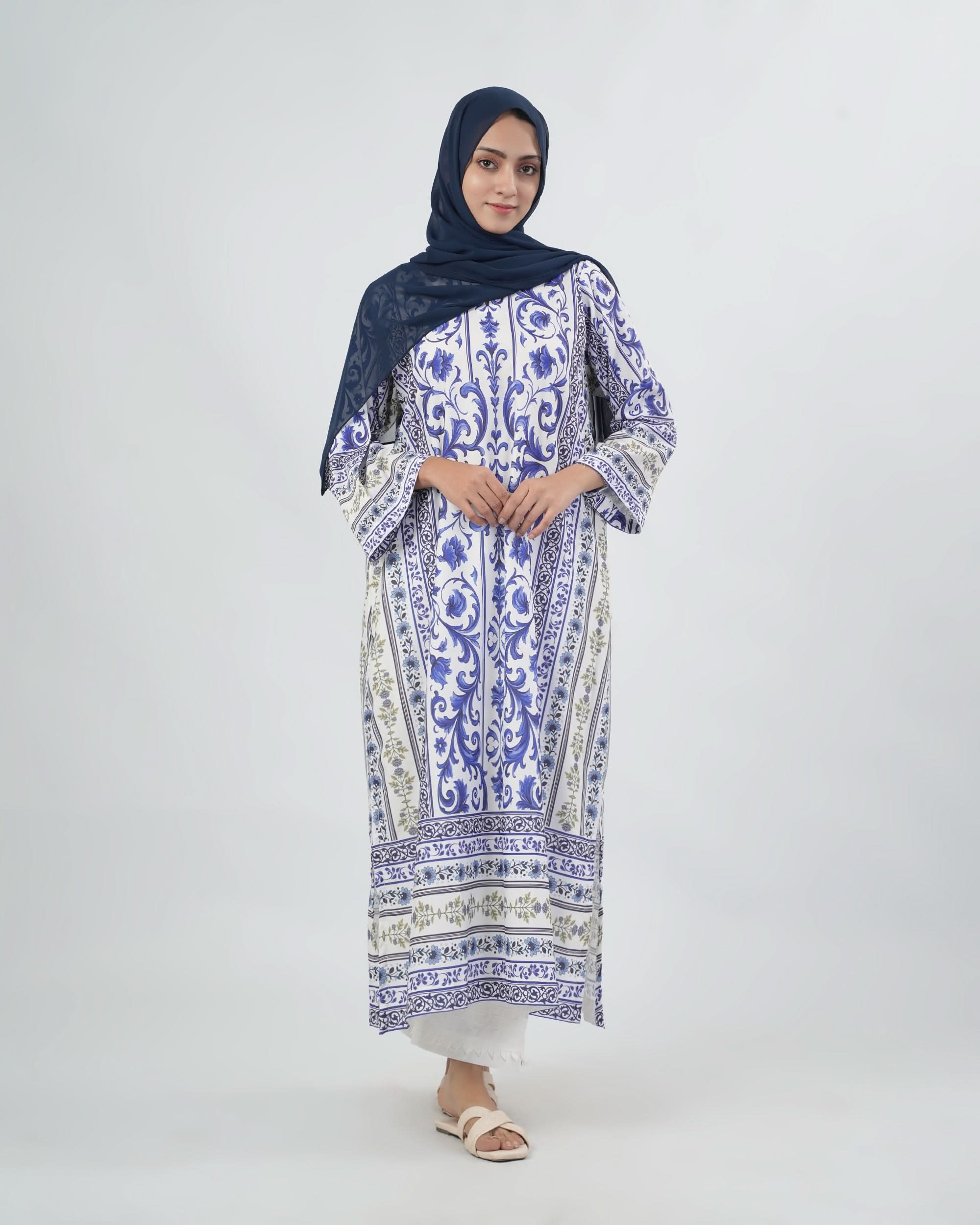 Valuables Women Silk Printed Kaftan